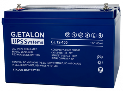 Купить аккумулятор etalon gl 12-100 12в 100 а∙ч